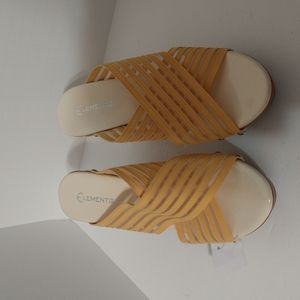New Yellow Elements Wedge Sandal sz 7